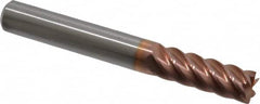Accupro - 5/16", 7/8" LOC, 5/16" Shank Diam, 2-1/2" OAL, 6 Flute, Solid Carbide Square End Mill - Single End, TiCN Finish, Spiral Flute, 40° Helix, Centercutting, Right Hand Cut, Right Hand Flute - Benchmark Tooling