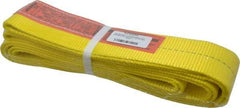 Lift-All - 6' Long x 3" Wide, 8,600 Lb Vertical Capacity, 1 Ply, Polyester Web Sling - 6,900 Lb Choker Capacity, Yellow - Benchmark Tooling