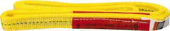 Lift-All - 3' Long x 1" Wide, 6,200 Lb Vertical Capacity, 2 Ply, Polyester Web Sling - 4,900 Lb Choker Capacity, Yellow - Benchmark Tooling