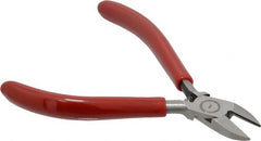 Proto - 4-5/8" OAL, Cutting Pliers - 13/32" Jaw Length x 7/16" Jaw Width, Oval Head, Plastisol Handle - Benchmark Tooling