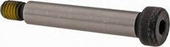 Value Collection - 3/8" Shoulder Diam x 2" Shoulder Length, 5/16-18 UNC, Hex Socket Shoulder Screw - 4140 Alloy Steel with Nylon Locking Patch, 1/4" Head Height x 9/16" Head Diam - Benchmark Tooling