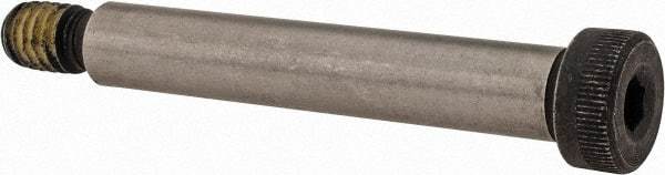 Value Collection - 3/8" Shoulder Diam x 2-1/4" Shoulder Length, 5/16-18 UNC, Hex Socket Shoulder Screw - 4140 Alloy Steel with Nylon Locking Patch, 1/4" Head Height x 9/16" Head Diam - Benchmark Tooling