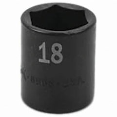 SK - Impact Socket - 3/8"DR 18MM IMPACT SOCKET - Benchmark Tooling