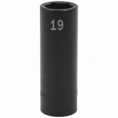 SK - Impact Socket - 1/2"DR 19MM DEEP IMPACT SOCKET - Benchmark Tooling