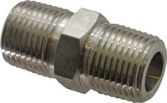 Ham-Let - 1/2" Grade 316 Stainless Steel Pipe Hex Nipple - MNPT End Connections, 7,200 psi - Benchmark Tooling