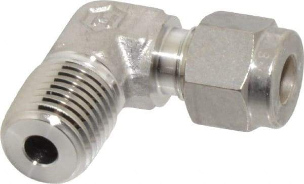 Ham-Let - 1/4" OD, Grade 316Stainless Steel Male Elbow - Comp x MNPT Ends - Benchmark Tooling