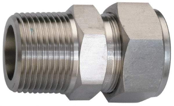 Ham-Let - 5/8" OD, Grade 316Stainless Steel Male Connector - Comp x MNPT Ends - Benchmark Tooling