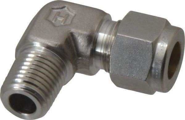 Ham-Let - 3/8" OD, Grade 316Stainless Steel Male Elbow - Comp x MNPT Ends - Benchmark Tooling