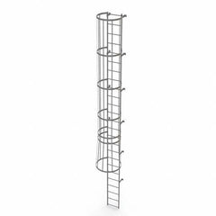 TRI-ARC - Rolling & Wall Mounted Ladders & Platforms Type: Fixed Ladder Style: Safety Cage - Benchmark Tooling