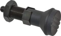 Gibraltar - M16x1.5, 23mm Thread Length, 8mm Plunger Diam, Lockout Knob Handle Indexing Plunger - Plunger Style D, 26mm Body Length, 74mm OAL, Steel - Benchmark Tooling