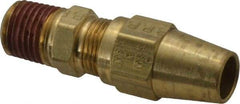 Parker - 3/8" OD, Brass Male Connector - 400 Max Working psi, -65 to 250°F, Comp x MNPT Ends - Benchmark Tooling