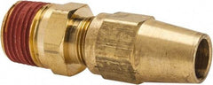 Parker - 3/8" OD, Brass Male Connector - 400 Max Working psi, -65 to 250°F, Comp x MNPT Ends - Benchmark Tooling