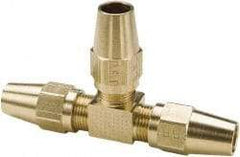 Parker - 1/2" OD, Brass Union Tee - 400 Max Working psi, -65 to 250°F, Comp x Comp x Comp Ends - Benchmark Tooling