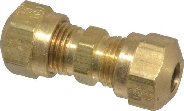 Parker - 1/4" OD, Brass Union - 150 Max Working psi, -40 to 200°F, Comp x Comp Ends - Benchmark Tooling