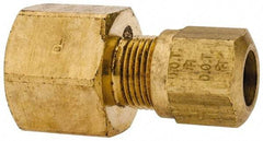 Parker - 3/8" OD, Brass Female Connector - 150 Max Working psi, -40 to 200°F, Comp x FNPT Ends - Benchmark Tooling