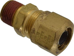 Parker - 5/8" OD, Brass Male Connector - 150 Max Working psi, -40 to 200°F, Comp x MNPT Ends - Benchmark Tooling