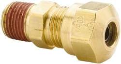 Parker - 3/4" OD, Brass Male Connector - 150 Max Working psi, -40 to 200°F, Comp x MNPT Ends - Benchmark Tooling