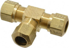 Parker - 1/2" OD, Brass Union Tee - 150 Max Working psi, -40 to 200°F, Comp x Comp x Comp Ends - Benchmark Tooling