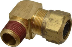 Parker - 3/4" OD, Brass Male Elbow - 150 Max Working psi, -40 to 200°F, Comp x MNPT Ends - Benchmark Tooling