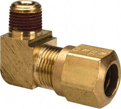 Parker - 3/8" OD, Brass Male Elbow - 150 Max Working psi, -40 to 200°F, Comp x MNPT Ends - Benchmark Tooling