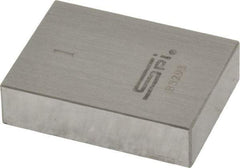 SPI - 1" Rectangular Steel Gage Block - Accuracy Grade AS-1, Includes NIST Traceability Certification - Benchmark Tooling