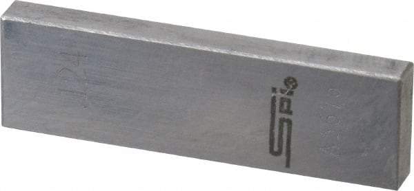 SPI - 0.124" Rectangular Steel Gage Block - Accuracy Grade AS-1, Includes NIST Traceability Certification - Benchmark Tooling