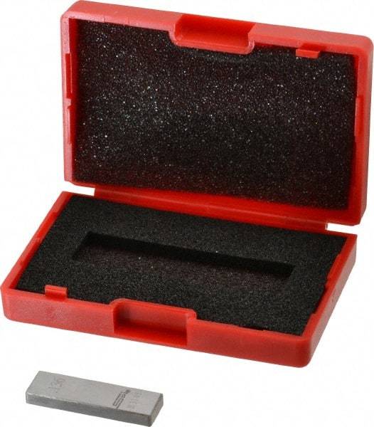 SPI - 0.136" Rectangular Steel Gage Block - Accuracy Grade AS-1, Includes NIST Traceability Certification - Benchmark Tooling