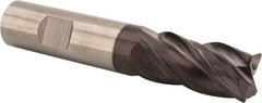 SGS - 3/4", 4 Flute, Single End, Solid Carbide, 0.04" Corner Radius End Mill - 4" OAL, Right Hand Flute, 1-1/2" LOC, Right Hand Cut - Benchmark Tooling