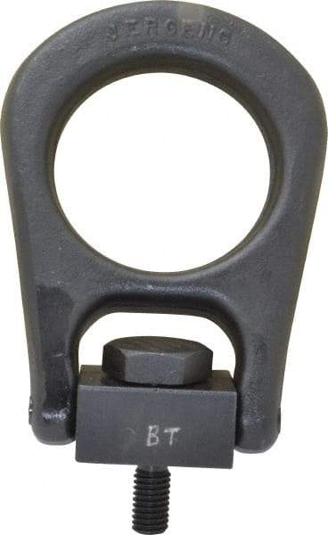 Jergens - 2,500 Lb Load Capacity Forged Center Pull Hoist Ring - 28 Ft/Lb Torque, 1/2 - 13 Thread, Alloy Steel - Benchmark Tooling