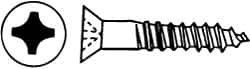 Value Collection - #9, 1-3/4" OAL, Phillips Drive, Flat Head Wood Screw - ASME B18.6.1, Zinc Plated Steel, Grade 2 - Benchmark Tooling