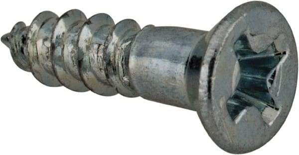 Value Collection - #5, 1/2" OAL, Phillips Drive, Flat Head Wood Screw - Zinc Plated Steel, Grade 2 - Benchmark Tooling