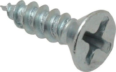 Value Collection - #8, 5/8" OAL, Phillips Drive, Flat Head Wood Screw - Zinc Plated Steel, Grade 2 - Benchmark Tooling