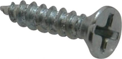 Value Collection - #8, 3/4" OAL, Phillips Drive, Flat Head Wood Screw - Zinc Plated Steel, Grade 2 - Benchmark Tooling