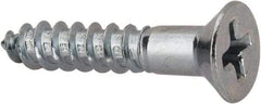 Value Collection - #9, 1" OAL, Phillips Drive, Flat Head Wood Screw - ASME B18.6.1, Zinc Plated Steel, Grade 2 - Benchmark Tooling