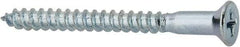 Value Collection - #9, 2" OAL, Phillips Drive, Flat Head Wood Screw - ASME B18.6.1, Zinc Plated Steel, Grade 2 - Benchmark Tooling