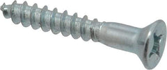 Value Collection - #10, 1-1/4" OAL, Phillips Drive, Flat Head Wood Screw - ASME B18.6.1, Zinc Plated Steel, Grade 2 - Benchmark Tooling
