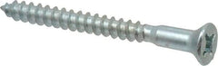 Value Collection - #10, 2" OAL, Phillips Drive, Flat Head Wood Screw - ASME B18.6.1, Zinc Plated Steel, Grade 2 - Benchmark Tooling