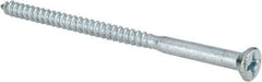Value Collection - #12, 4" OAL, Phillips Drive, Flat Head Wood Screw - ASME B18.6.1, Zinc Plated Steel, Grade 2 - Benchmark Tooling