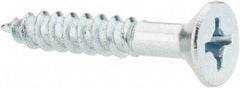 Value Collection - #14, 1-1/2" OAL, Phillips Drive, Flat Head Wood Screw - ASME B18.6.1, Zinc Plated Steel, Grade 2 - Benchmark Tooling