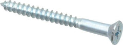 Value Collection - #14, 2-1/2" OAL, Phillips Drive, Flat Head Wood Screw - ASME B18.6.1, Zinc Plated Steel, Grade 2 - Benchmark Tooling