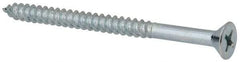 Value Collection - #14, 3-1/2" OAL, Phillips Drive, Flat Head Wood Screw - ASME B18.6.1, Zinc Plated Steel, Grade 2 - Benchmark Tooling