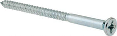 Value Collection - #14, 4" OAL, Phillips Drive, Flat Head Wood Screw - ASME B18.6.1, Zinc Plated Steel, Grade 2 - Benchmark Tooling