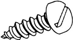 Value Collection - #14 Pan Head Slotted Sheet Metal Screw - Steel, 1-3/4" Length Under Head, Grade 2 - Benchmark Tooling