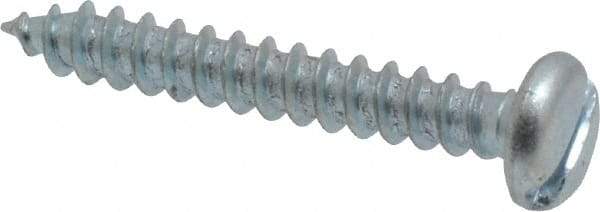 Value Collection - #6 Pan Head Slotted Sheet Metal Screw - Steel, 1" Length Under Head, Grade 2 - Benchmark Tooling