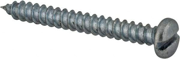 Value Collection - #6 Pan Head Slotted Sheet Metal Screw - Steel, 1-1/4" Length Under Head, Grade 2 - Benchmark Tooling