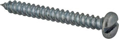 Value Collection - #6 Pan Head Slotted Sheet Metal Screw - Steel, 1-1/4" Length Under Head, Grade 2 - Benchmark Tooling