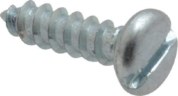 Value Collection - #8 Pan Head Slotted Sheet Metal Screw - Steel, 5/8" Length Under Head, Grade 2 - Benchmark Tooling