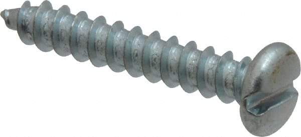 Value Collection - #8 Pan Head Slotted Sheet Metal Screw - Steel, 1" Length Under Head, Grade 2 - Benchmark Tooling