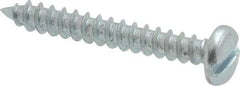 Value Collection - #8 Pan Head Slotted Sheet Metal Screw - Steel, 1-1/4" Length Under Head, Grade 2 - Benchmark Tooling