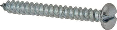 Value Collection - #8 Pan Head Slotted Sheet Metal Screw - Steel, 1-1/2" Length Under Head, Grade 2 - Benchmark Tooling